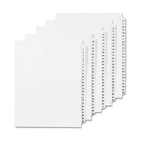 WORKSTATIONPRO Numeric Divider; 65; Side Tab; 11 in. x 8.5 in.; 25-PK; White TH528879